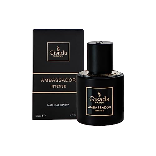 Gisada - Ambassador Intense | 50ml | Eau de Parfum | Perfume para hombre | Fragancia masculina picante, fresca y muy viva | ¡aún más intensa, aún más viva, aún más masculina!