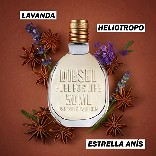 Diesel Fuel for Life, Agua de Perfume para Hombre en Vaporizador Spray, Fragancia Sensorial, 125 ml